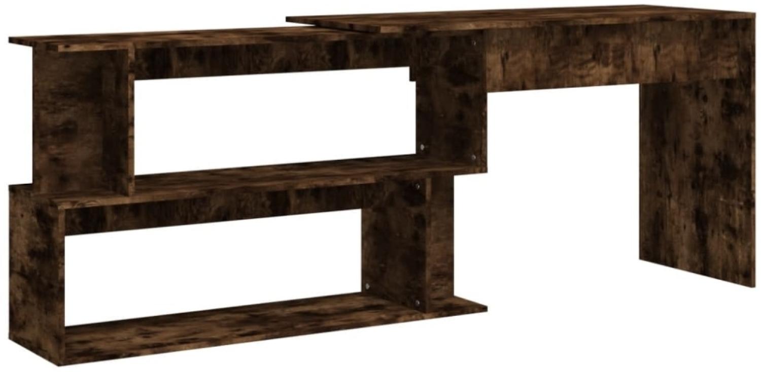 vidaXL Eckschreibtisch Räuchereiche 200x50x76 cm Holzwerkstoff 815423 Bild 1