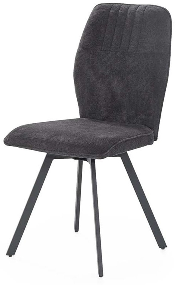 Stuhl Monique / Maite, Metall, Mikrofaser, Schwarz, 47 x 88 x 61 cm Bild 1