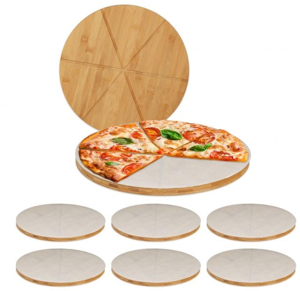 8 x Pizzabrett Bambus mit Backpapier 10038377 Bild 1