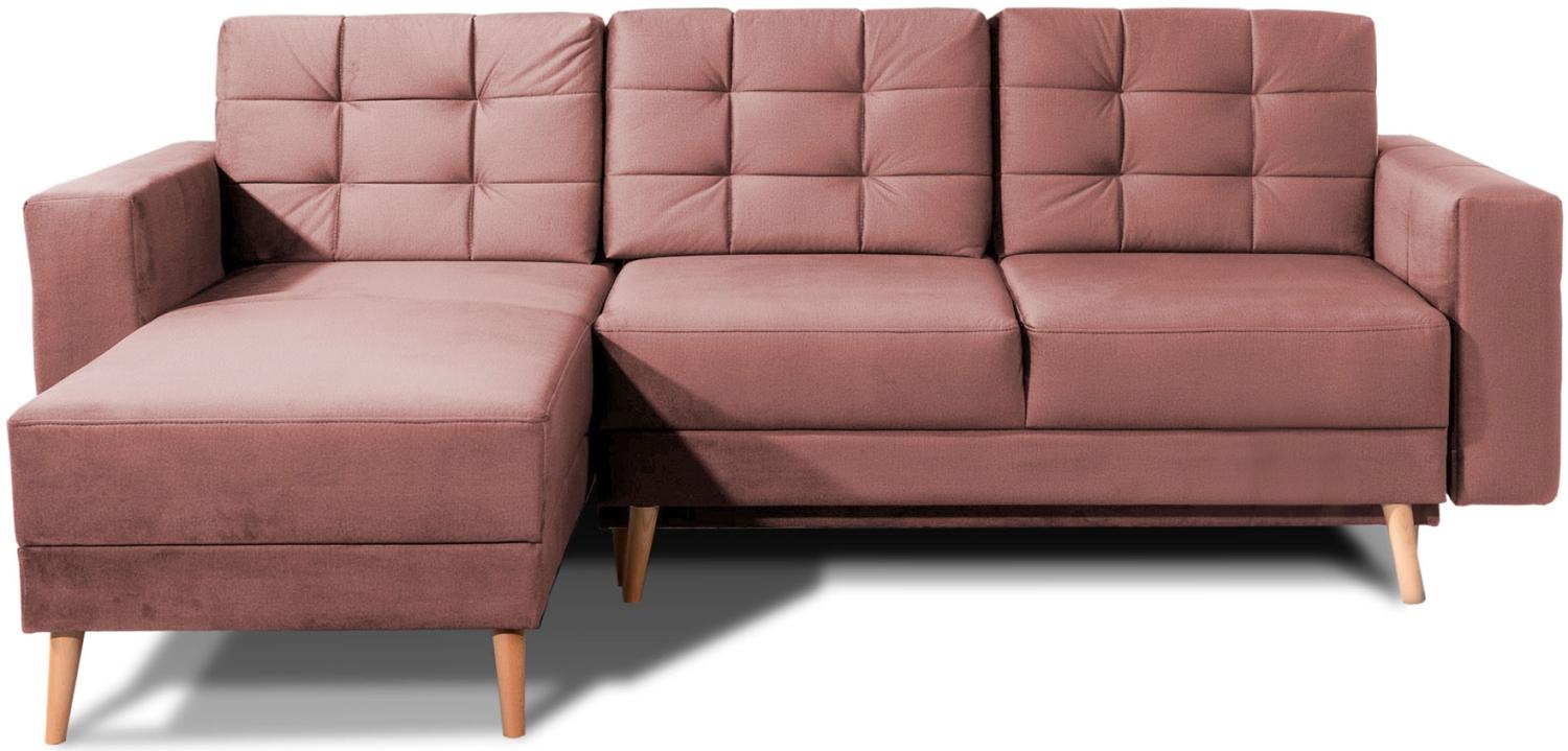 Asgard L, Ecksofa, Eckcouch, Rosa Bild 1