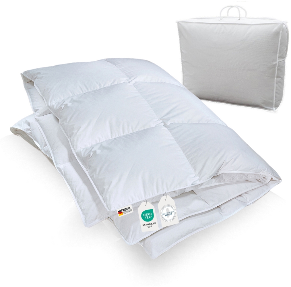 Daunendecke 100% sibirische Daunen Bettdecke Daunenbett 135x200 900g Bild 1