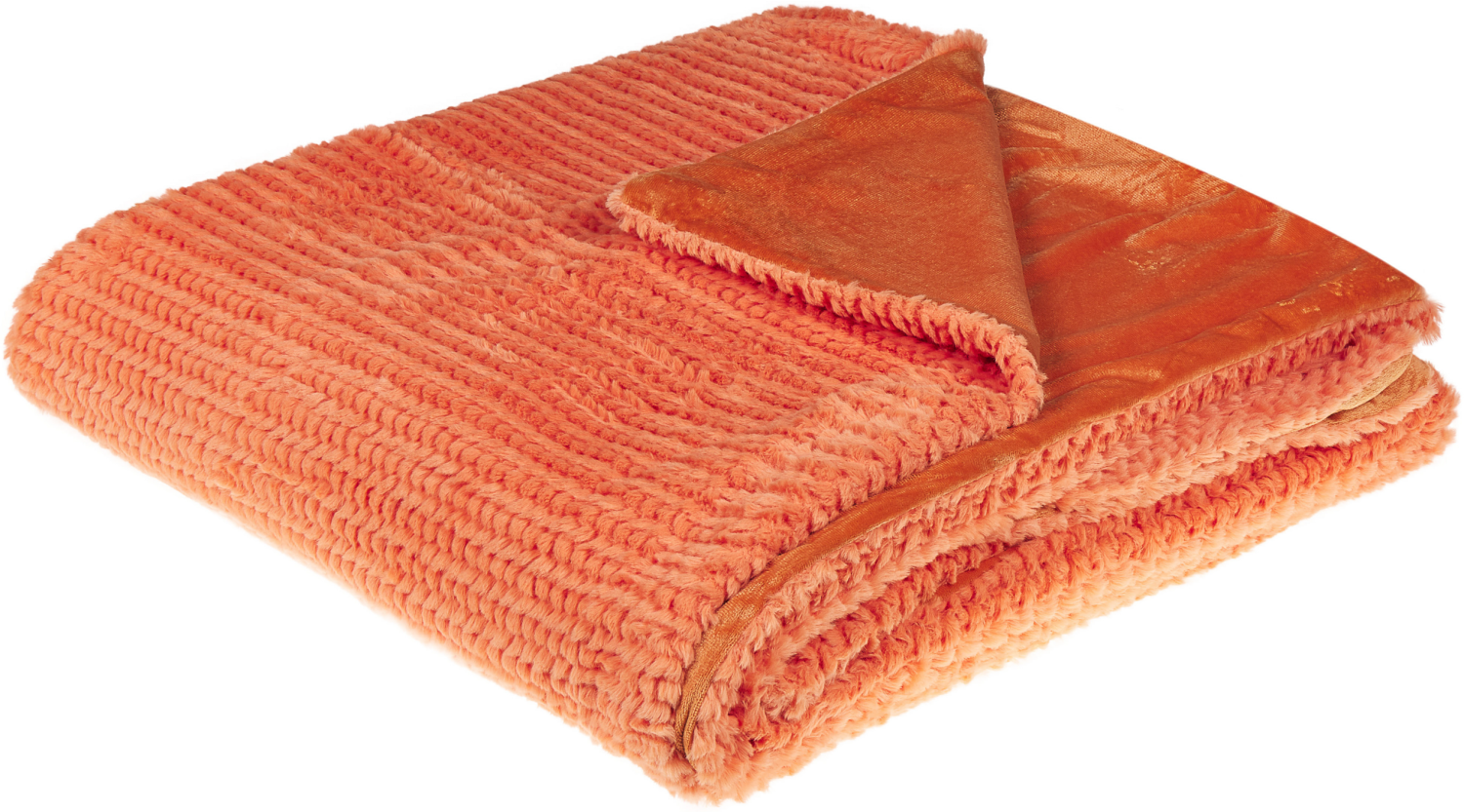 Kuscheldecke BJAS Stoff 200 x 220 cm Orange Kein Muster Bild 1