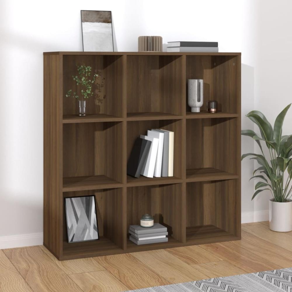 vidaXL Bücherschrank Braun Eichen-Optik 98 x 30 x 98 cm [815452] Bild 1