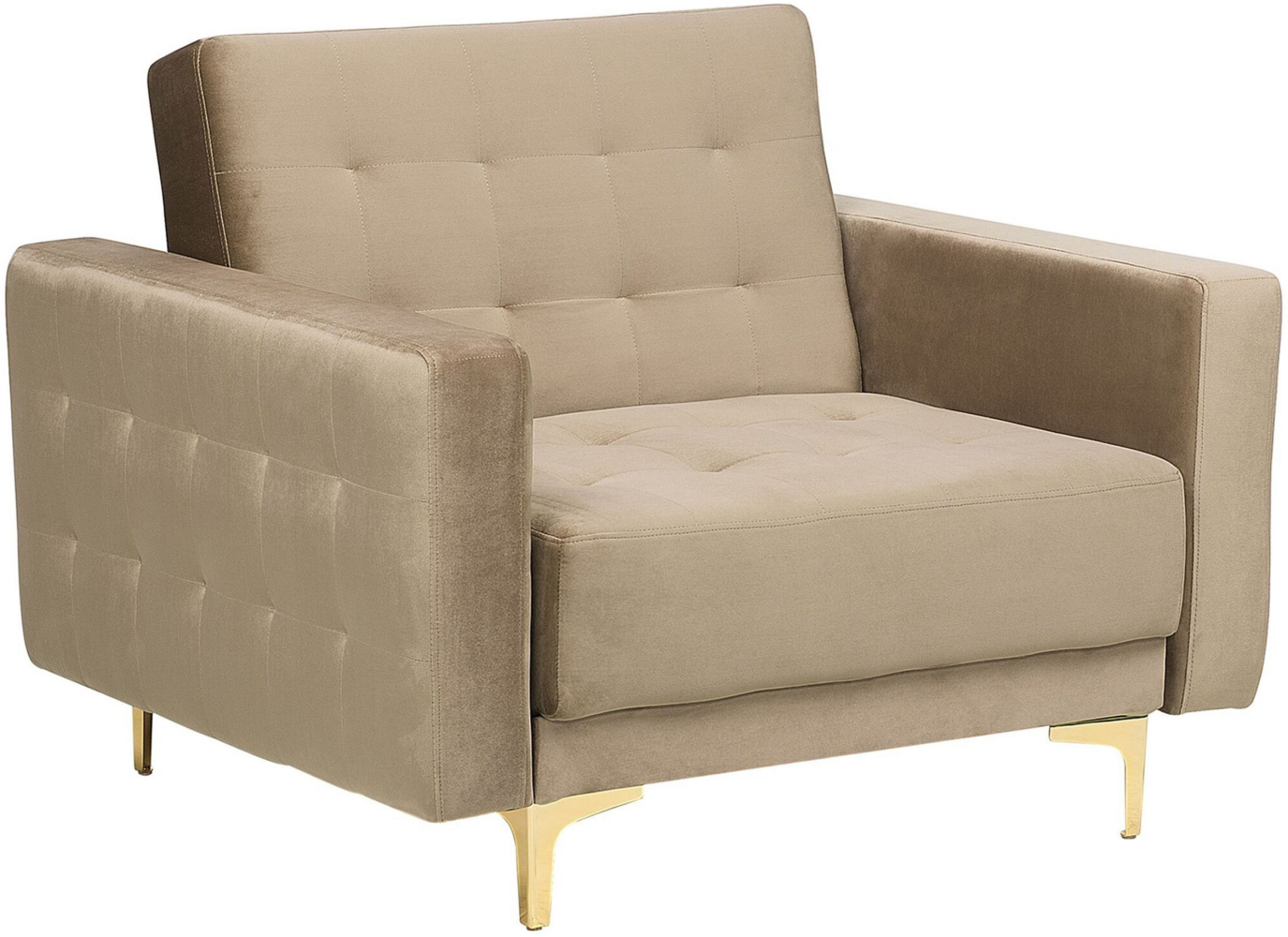 Sessel Samtstoff sandbeige ABERDEEN Bild 1