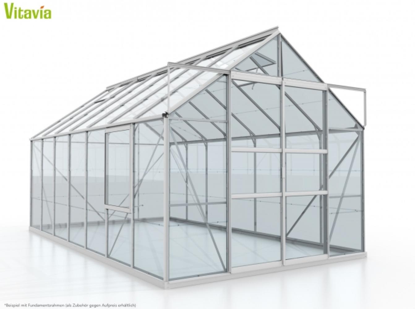 Vitavia Gewächshaus "Meridian 2 11500", aluminium, 11,5 m²,3 mm ESG Bild 1