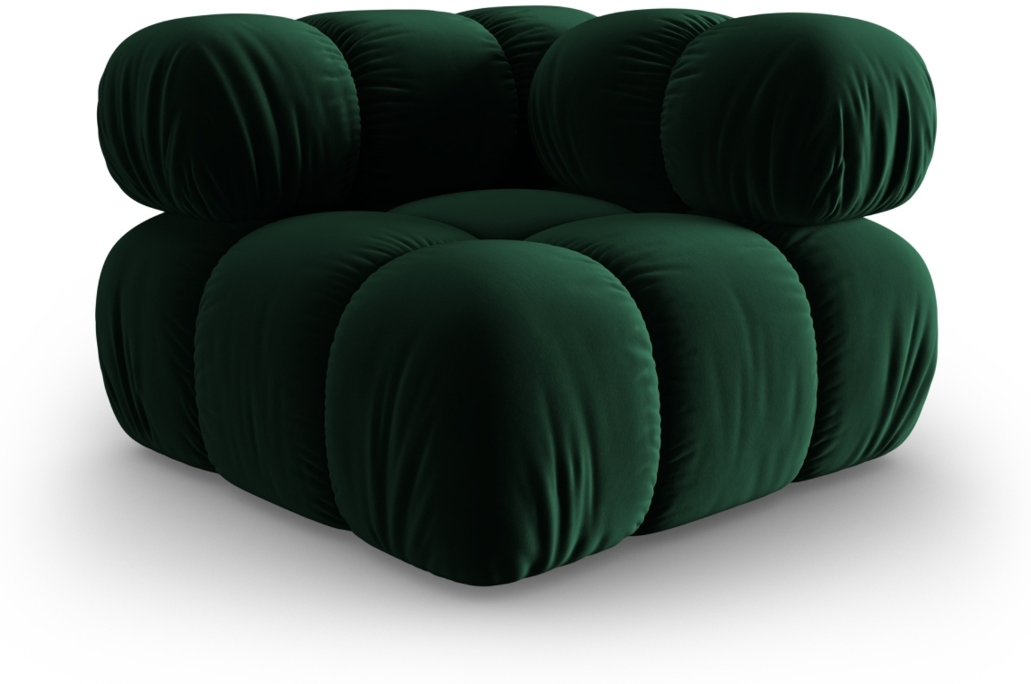 Micadoni symmetrisches Eckmodul Bellis Samt Riviera Flaschengrün Bild 1