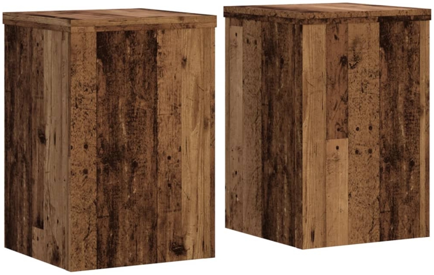 vidaXL Pflanzenständer 2 Stk. Altholz-Optik 20 x 20 x 30 cm Holzwerkstoff 852904 Bild 1