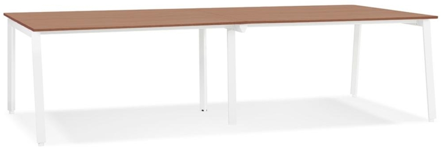 Kadima Design Schreibtisch Holzwerkstoff | 280x140 cm | xxl-Arbeitsplatz Großraumbüro ergonomisch | Braun | Bürotisch Bild 1