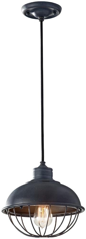 Pendellampe, Deckenlampe, Stahl, Eisen, D 25,4 cm Bild 1