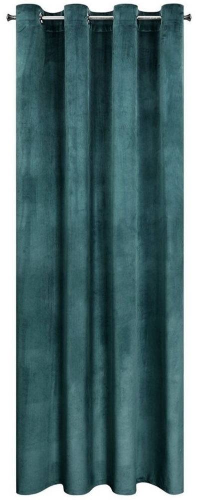 Design91 Vorhang Samtvorhänge Wohnzimmer Schlafzimmer Blickdicht Ösen Velours Velvet, Ösen Bild 1