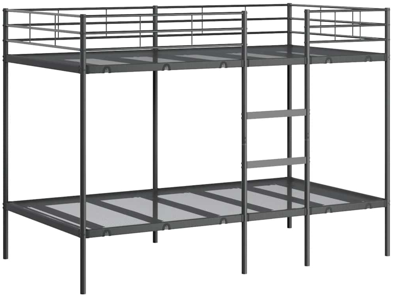 vidaXL Etagenbett ohne Matratze Schwarz 107x203 cm Stahl 42000325 Bild 1