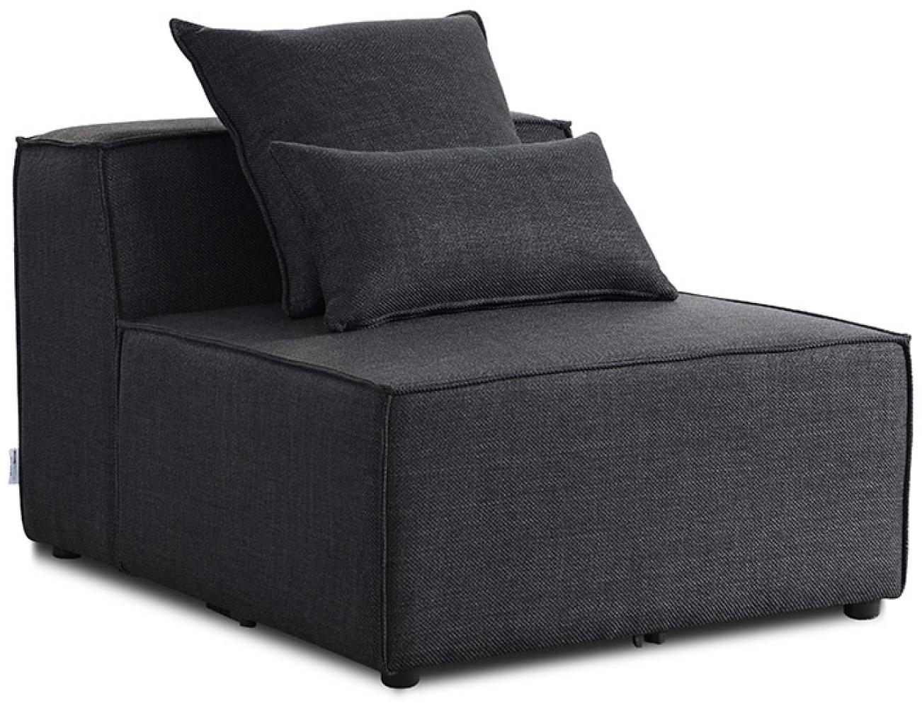 HOME DELUXE Modulares Sofa Mittelsofa VERONA - 120 x 87 cm Anthrazit Bild 1