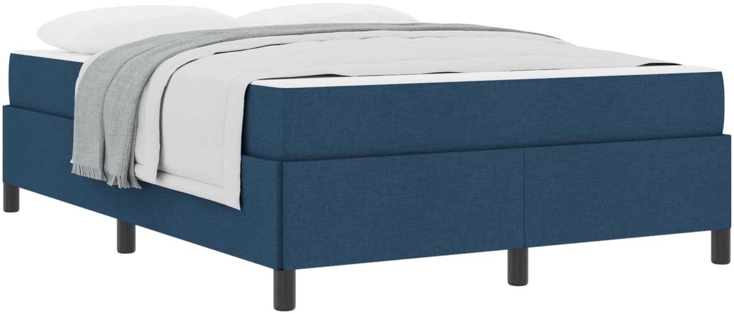 vidaXL Boxspringbett Blau 160 x 200 cm Stoff 3398877 Bild 1