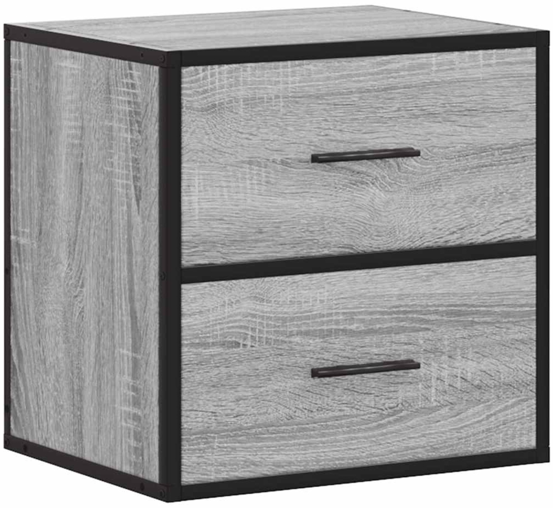 vidaXL Wand-Nachttisch Grau Sonoma 40x31x39,5 cm 848730 Bild 1