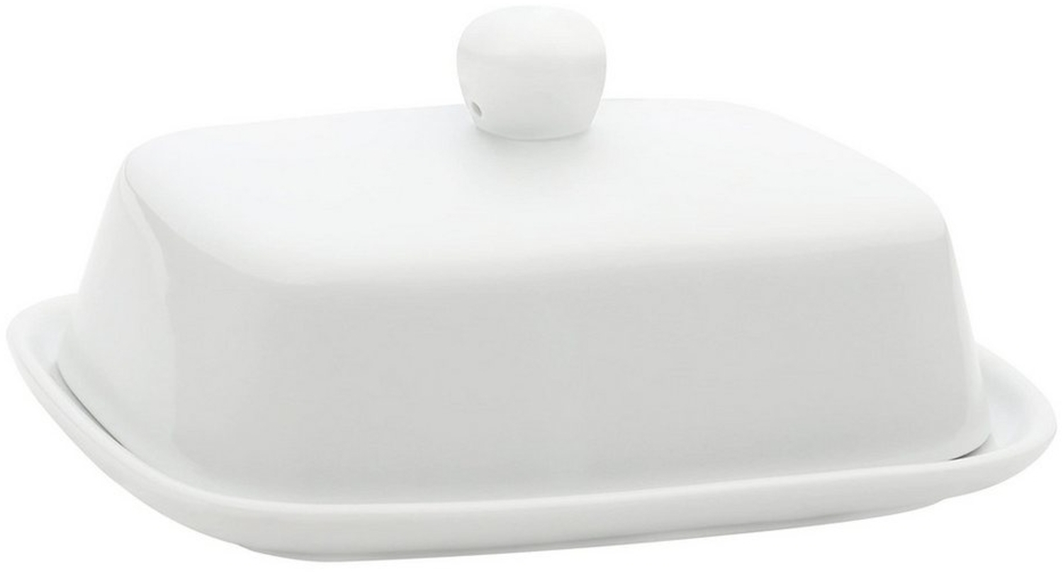 Belle Vous Aufbewahrungsdose Weiße Keramik Butterdose mit Griff und Deckel, White Ceramic Butter Dish with Handle and Lid Bild 1