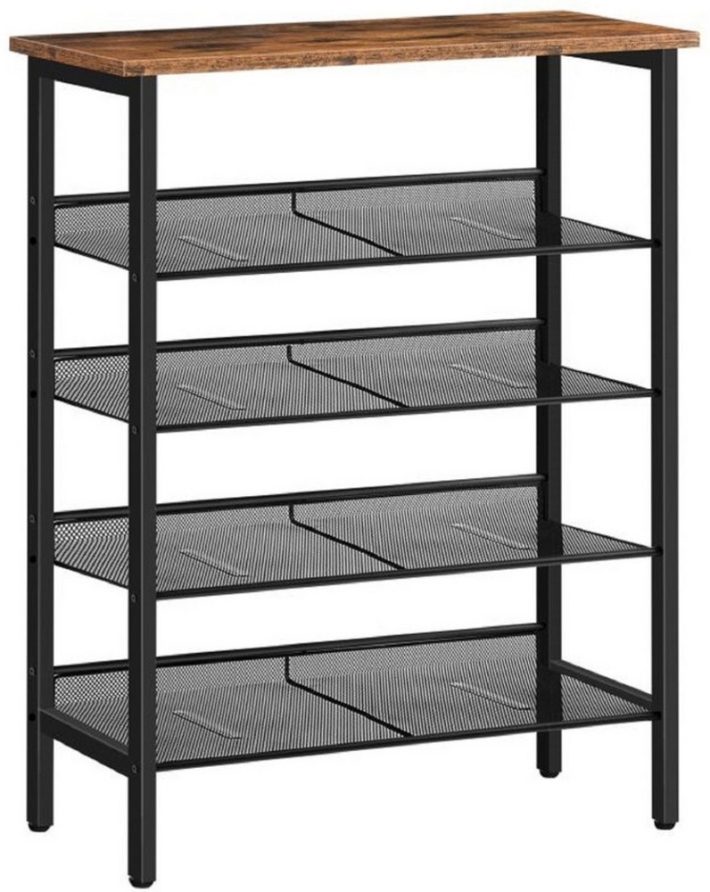 Hoobro Schuhregal Schuhablage mit 5 Ebenen für 20 Paar Schuhe, Schuhschrank aus Metall, Schuh-Organizer, platzsparend für Eingangsbereich Flur, 60x30x85cm Bild 1