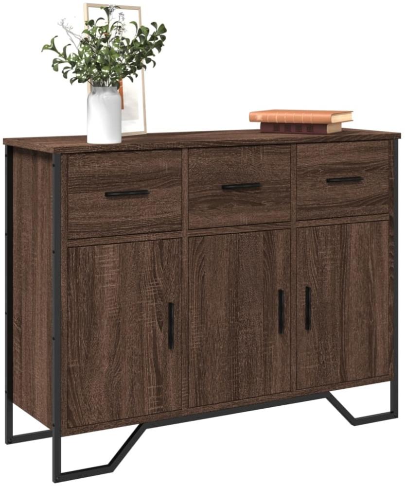 vidaXL Sideboard Braun Eichen-Optik 97x32,5x74,5 cm Holzwerkstoff 848563 Bild 1