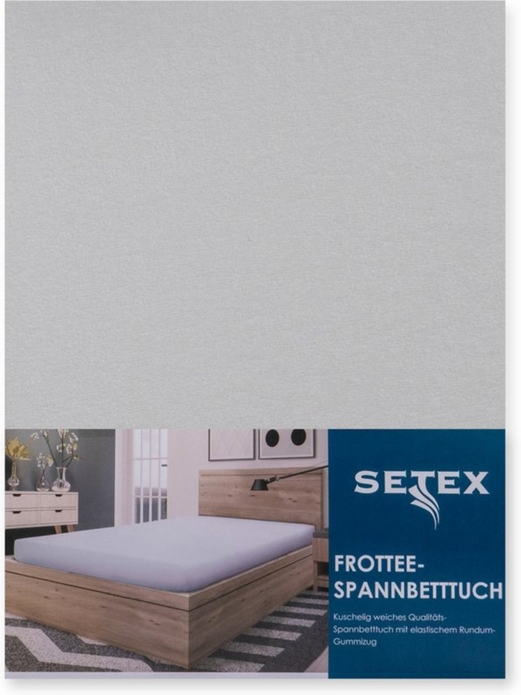 SETEX Spannbettlaken Frottee, Frottee, Gummizug: rundum, (1 Stück), uni, Frottee Bild 1