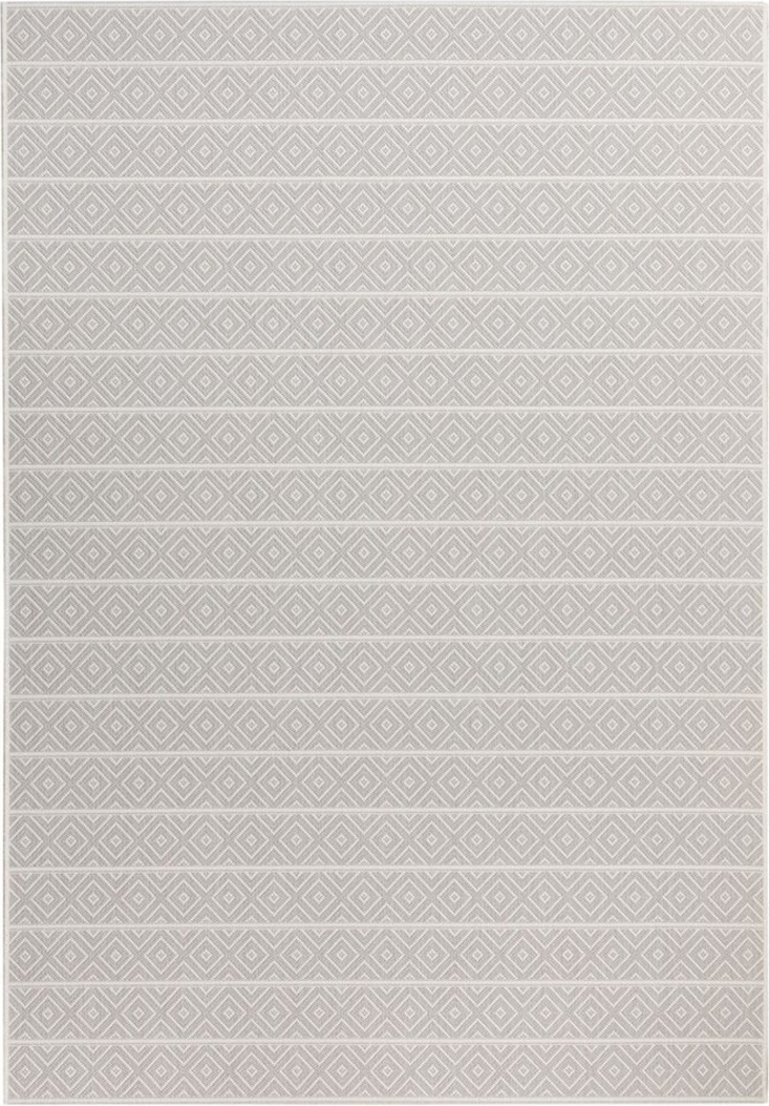 In- und Outdoor Teppich Öland - Streifen, Farbe: Beige Silber, Größe: 80x150 cm Bild 1