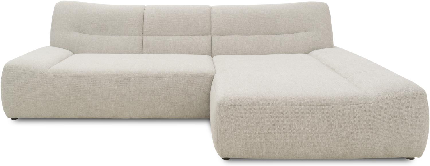 DOMO Collection Cesena, Ecksofa, Microfaser hellgrau, 288 x 175 cm Bild 1