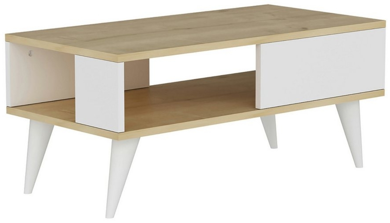 Couchtisch Ludvika Eichenoptik / Weiß [en. casa] Bild 1