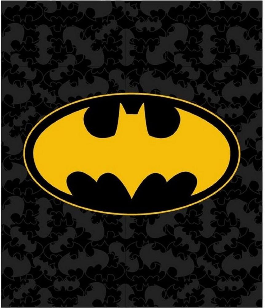 Wohndecke Batman Flauschdecke Schmusedecke Kuscheldecke 120 x 150 cm, Aptex Bild 1