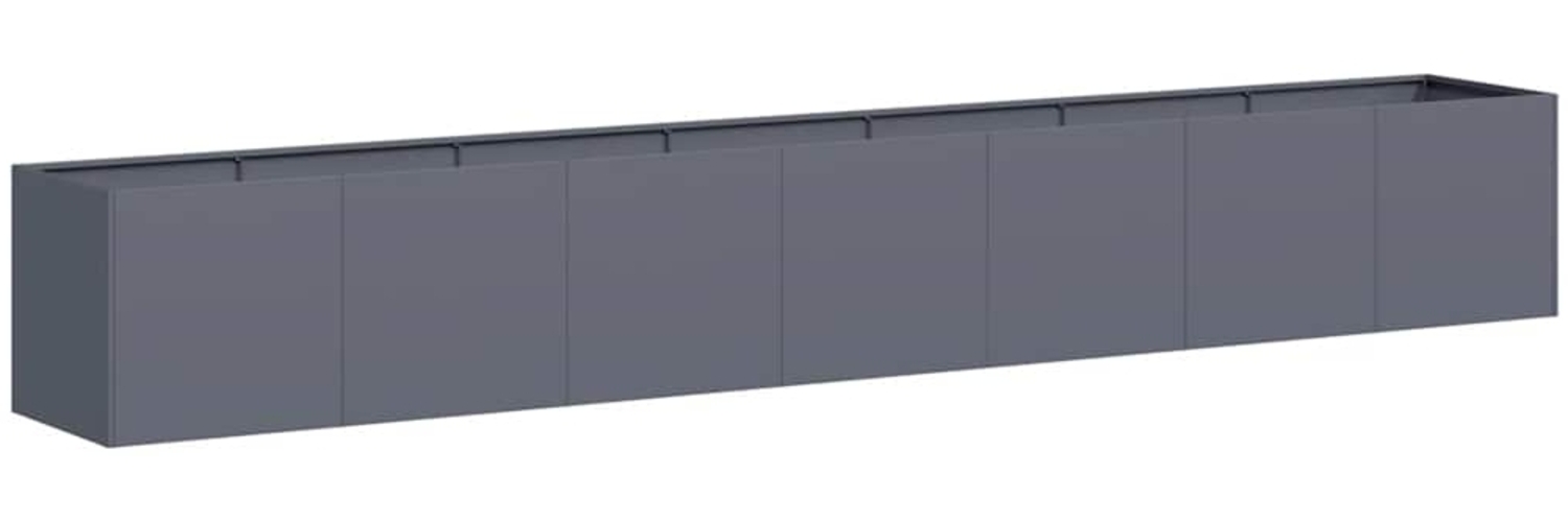 vidaXL Pflanzkübel Anthrazit 280x40x40 cm Kaltgewalzter Stahl 860691 Bild 1