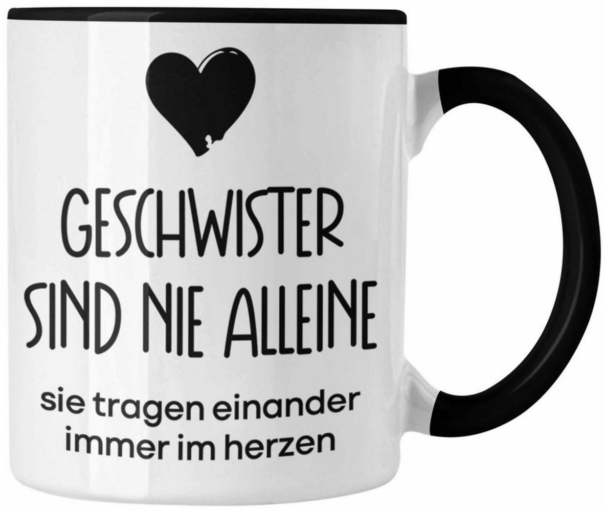 Trendation Tasse Trendation - Geschwister Sind Nie Alleine Tasse Geschenk Bruder Schwes Bild 1