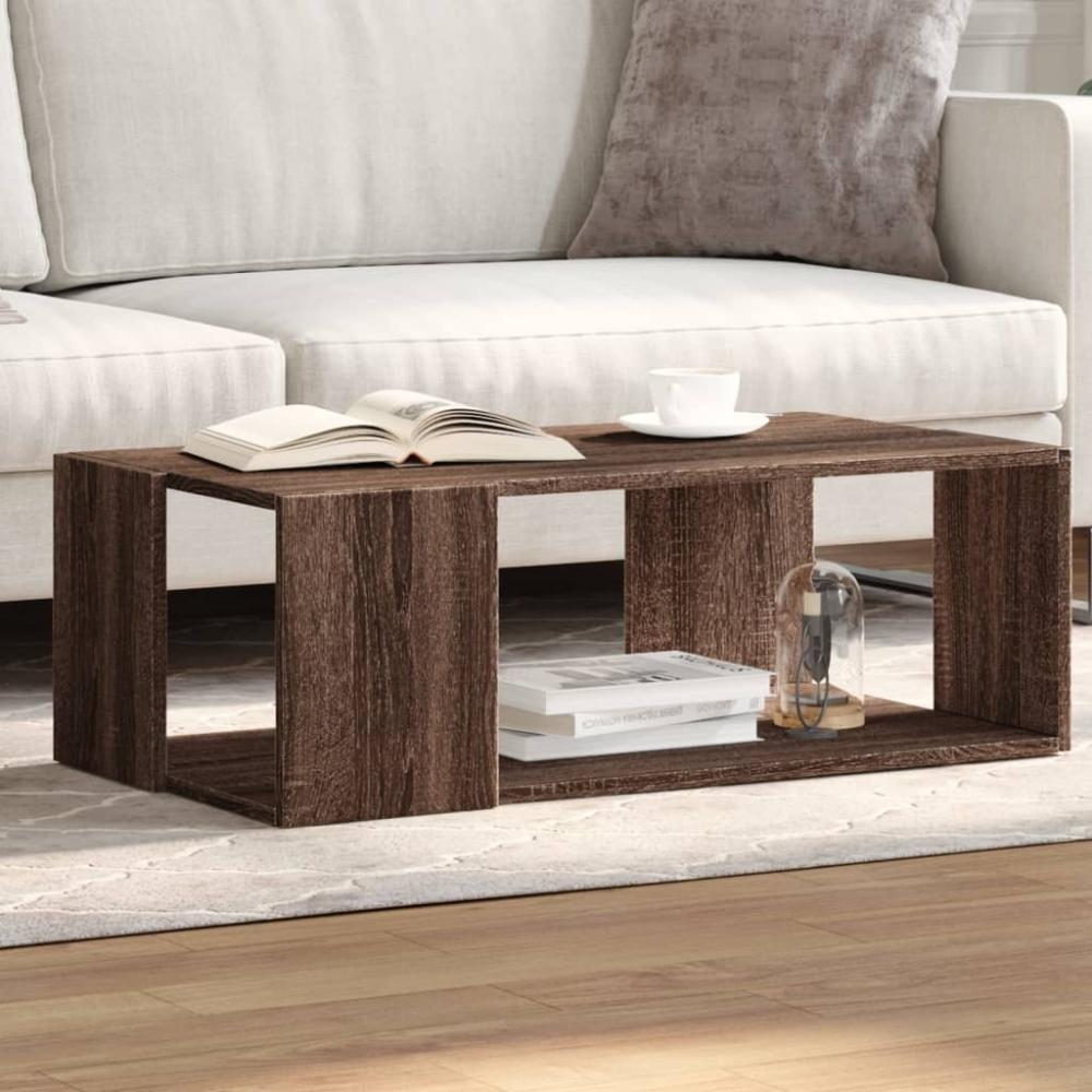 vidaXL Couchtisch Braun Eichen-Optik 89,5x48x30 cm Holzwerkstoff 848156 Bild 1