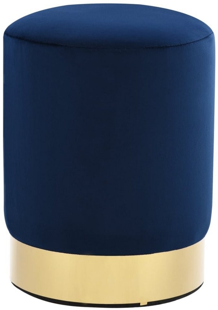 vidaXL Hocker Blau und Golden Samt 28 x 36 cm 249833 Bild 1