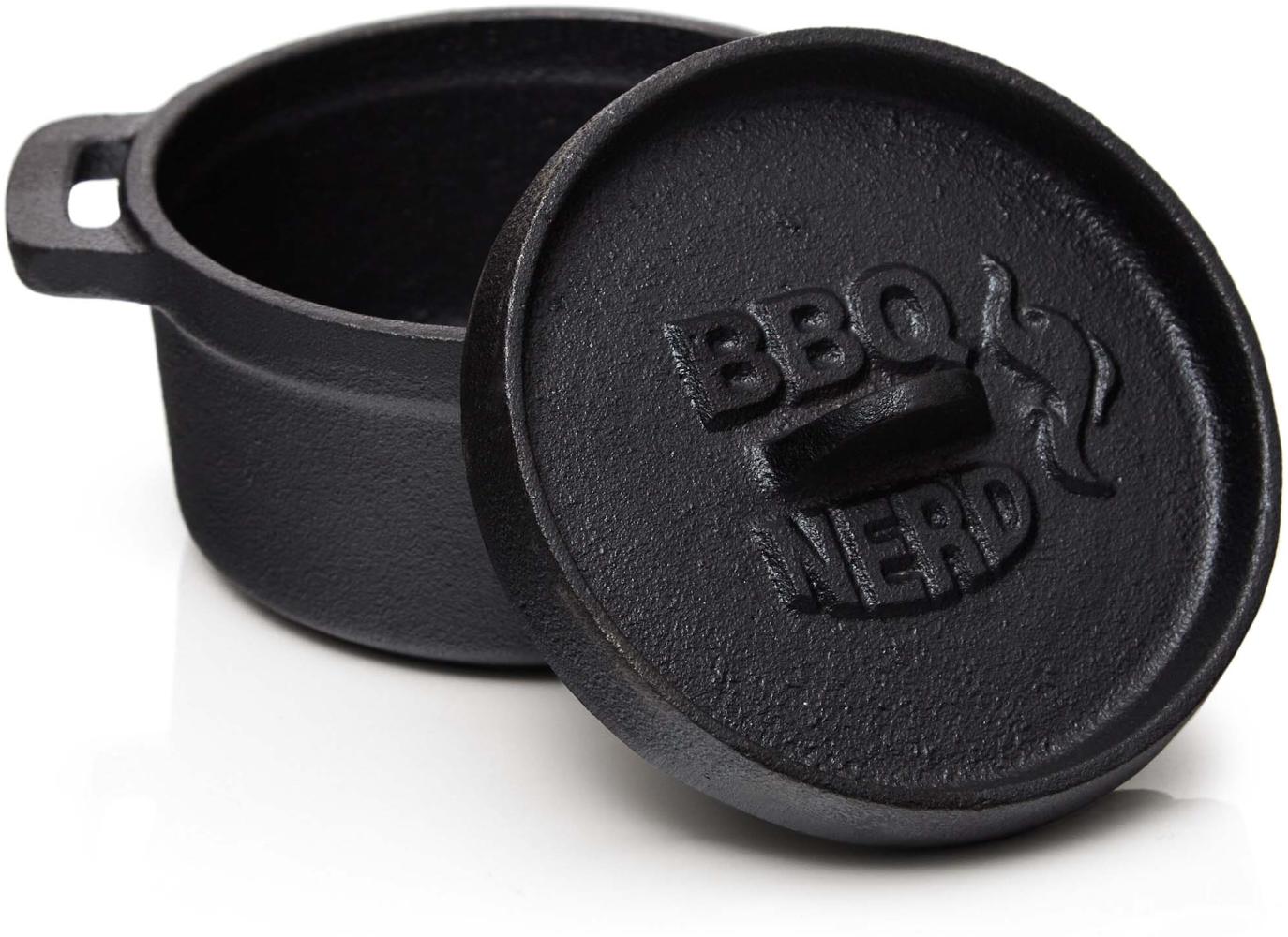 BBQ-Nerd Gusseisentopf Mini Dutch Oven - 1 Stück- 11x5 cm Bild 1