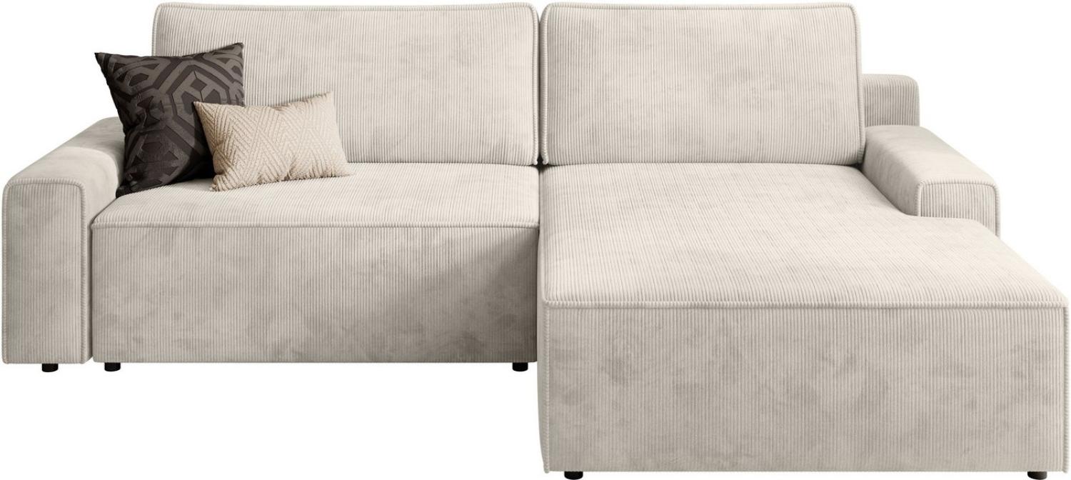 TRENDMANUFAKTUR Ecksofa Challenge, Schlafsofa mit Bettkasten, Couch in L-Form, Breite 245 cm, Recamiere beidseitig montierbar, auch in trendigem Cordstoff Bild 1