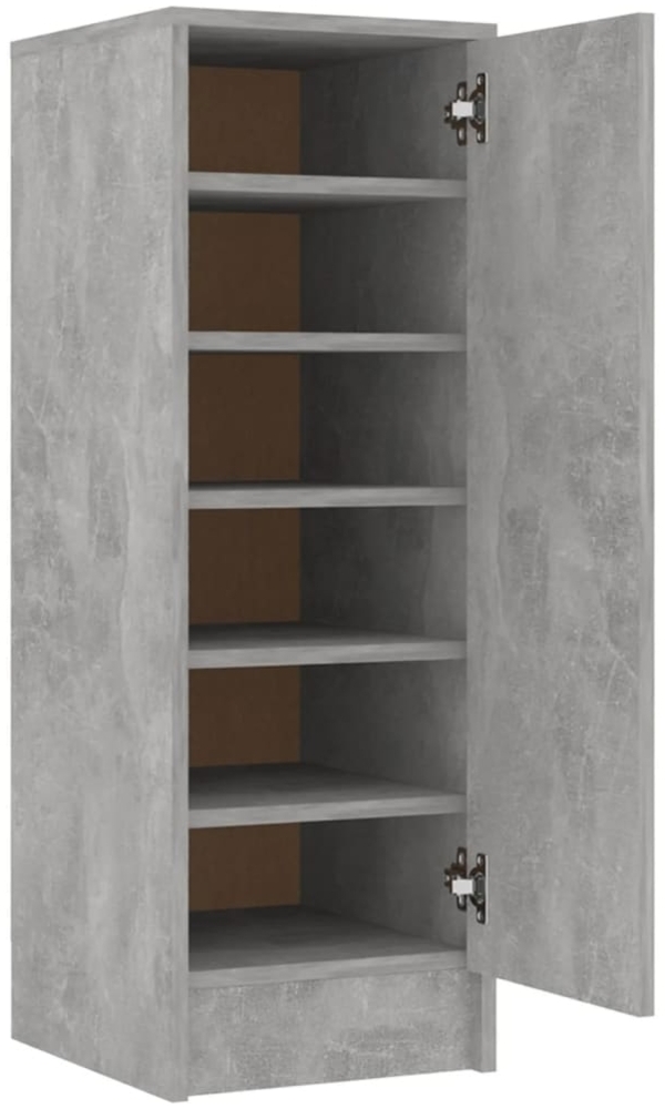 vidaXL Schuhschrank Betongrau 32x35x92 cm Holzwerkstoff 808976 Bild 1