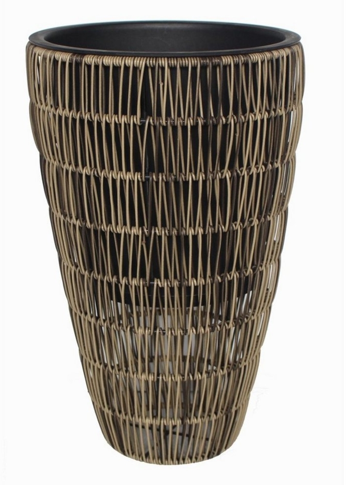 TrendLine Polyrattan Pflanztopf Ø30x48cm mit Einsatz Bild 1