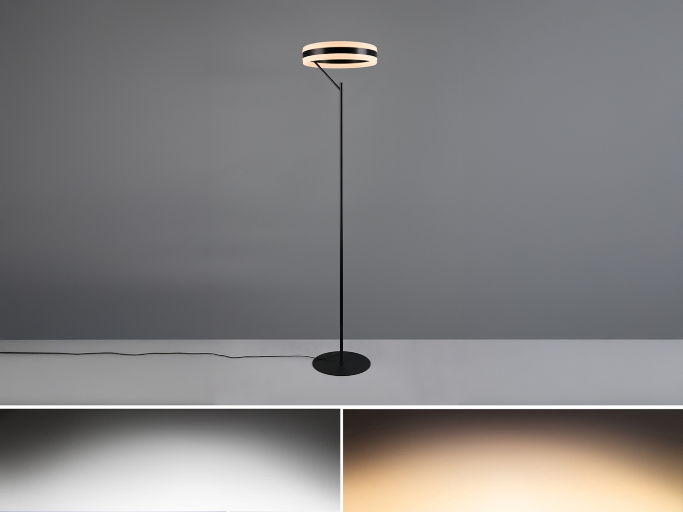 LED Stehlampe DIOS dimmbar, Lichttemperatur einstellbar, Schwarz, Höhe 180cm Bild 1