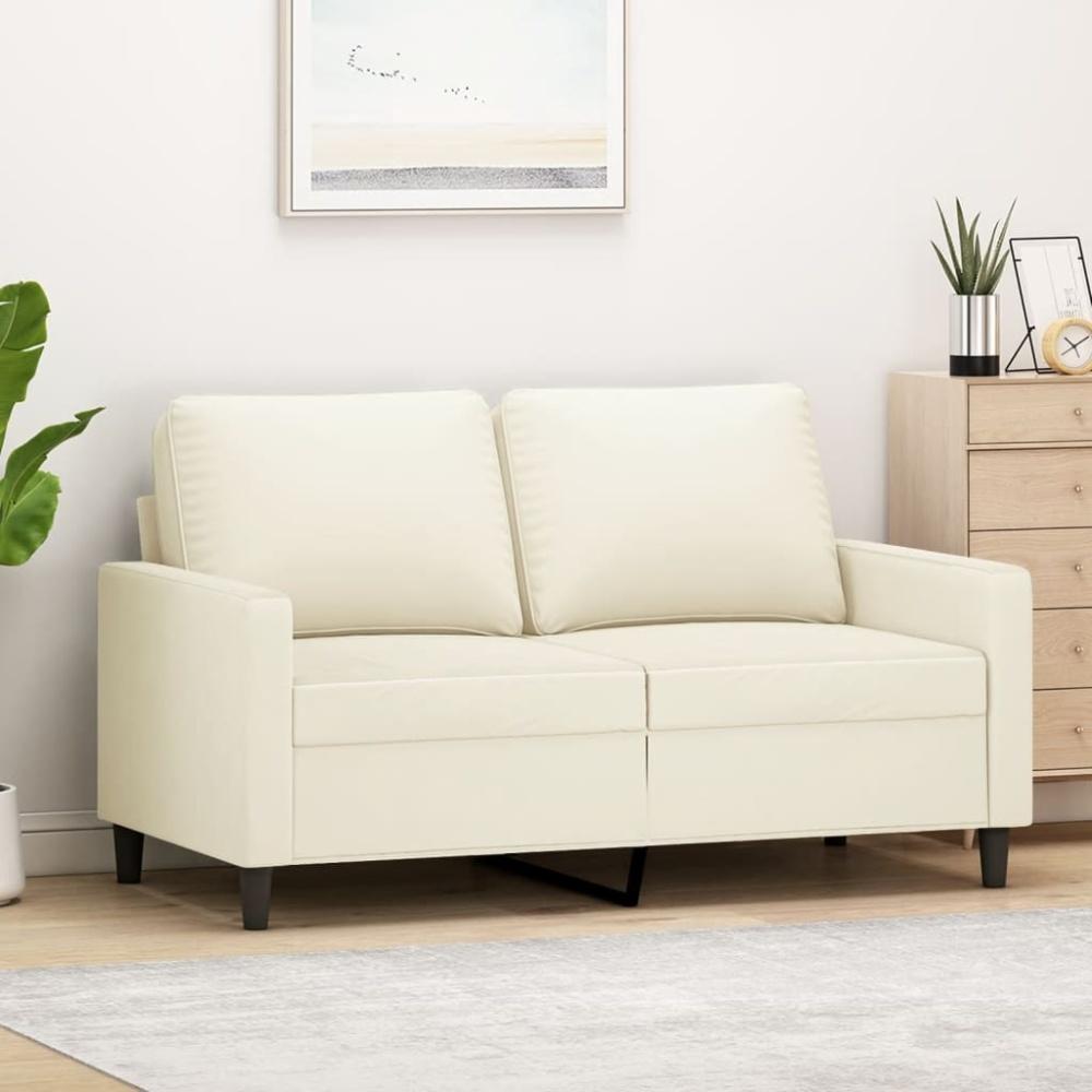 vidaXL 2-Sitzer-Sofa Creme 120 cm Samt 359197 Bild 1