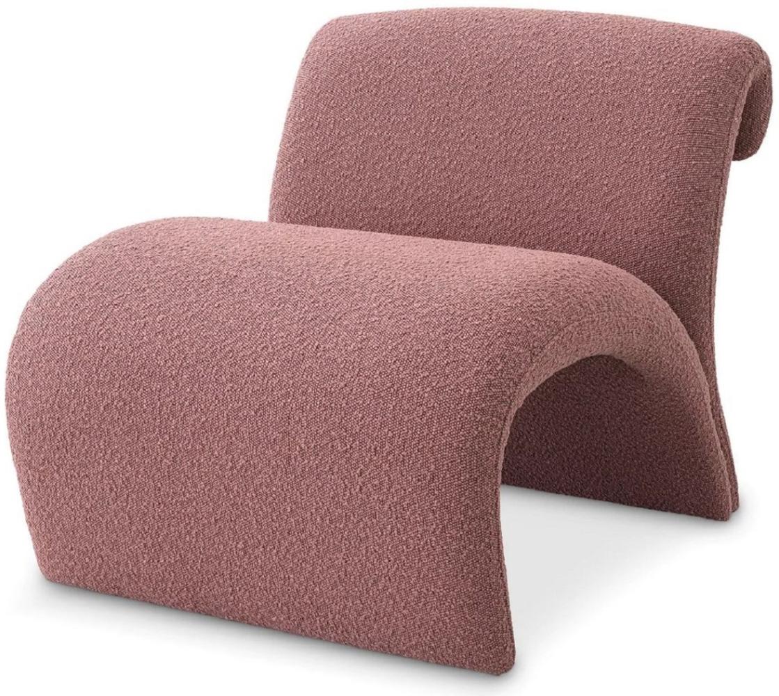 Casa Padrino Luxus Designer Sessel Rosa 69 x 74 x H. 67 cm - Wohnzimmer Sessel - Hotel Sessel - Wohnzimmer Möbel - Luxus Möbel - Wohnzimmer Einrichtung - Luxus Einrichtung - Möbel Luxus Bild 1