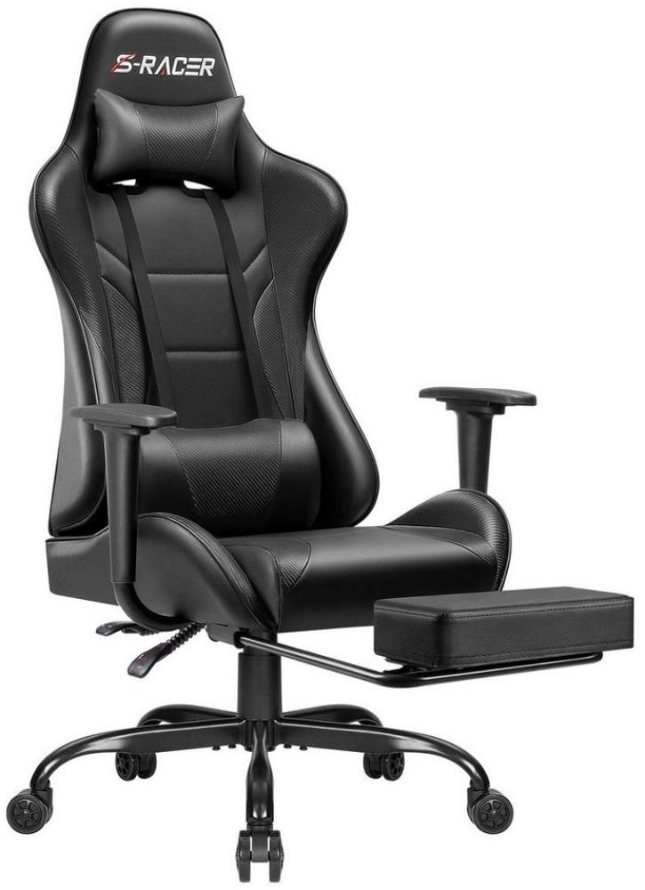 HOMALL Gaming-Stuhl mit Fußstütze Ergonomischer Zocker Stuhl 150KG Verstellbares Kissen Bild 1