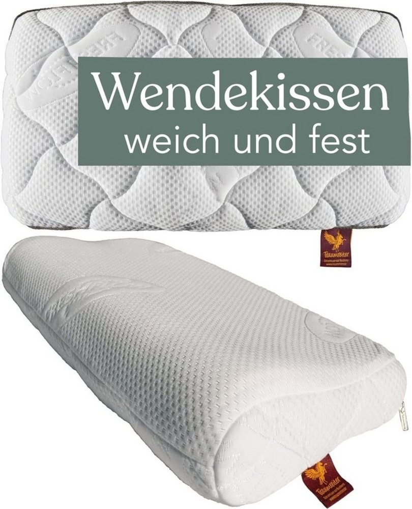 Traumreiter Gelschaumkopfkissen Orthopädisches Nackenstützkissen Schlafkissen weich / fest WendeKissen, Füllung: Memory Foam & Komfortschaum, 2 SeitenWendekissen, Rückenschläfer, Seitenschläfer, Herstellung Deutschland & Polen Versand direkt ab Werk Bild 1