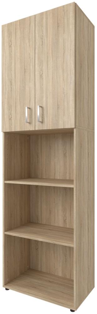 Aktenschrank >Trio< in Sonoma-Eiche - 57x190x34,5cm (BxHxT) Bild 1