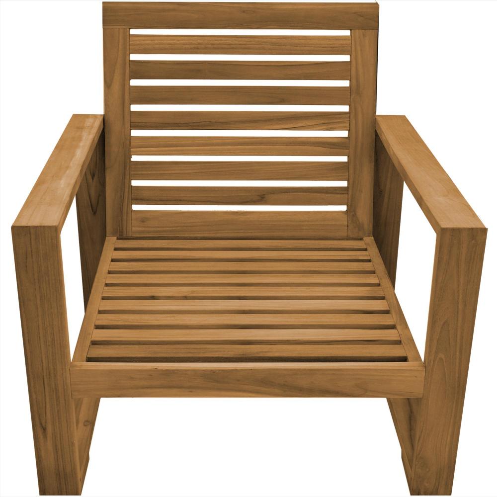 Lounge Sessel Treviso Teak Massivholz Blau + 129,99 € Bild 1