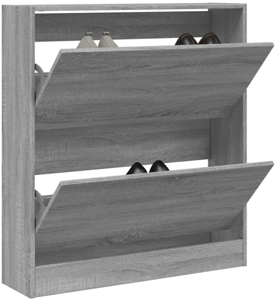 vidaXL Schuhschrank Grau Sonoma 80x21x87,5 cm Holzwerkstoff 839922 Bild 1