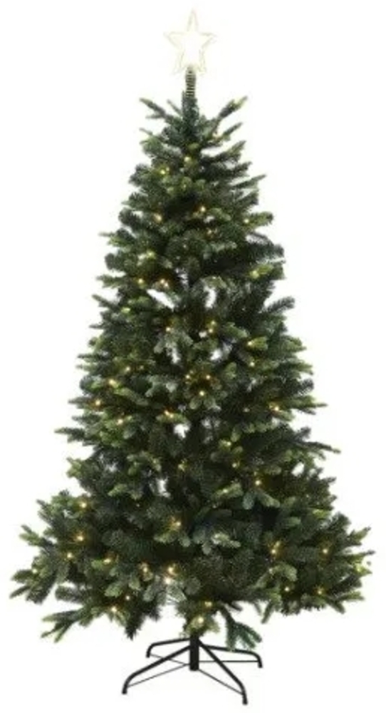Künstlicher Weihnachtsbaum PE/PVC LIFA Klasse A+ 150x106 cm mit LED und Stern NORDIC WINTER (780-233) Bild 1
