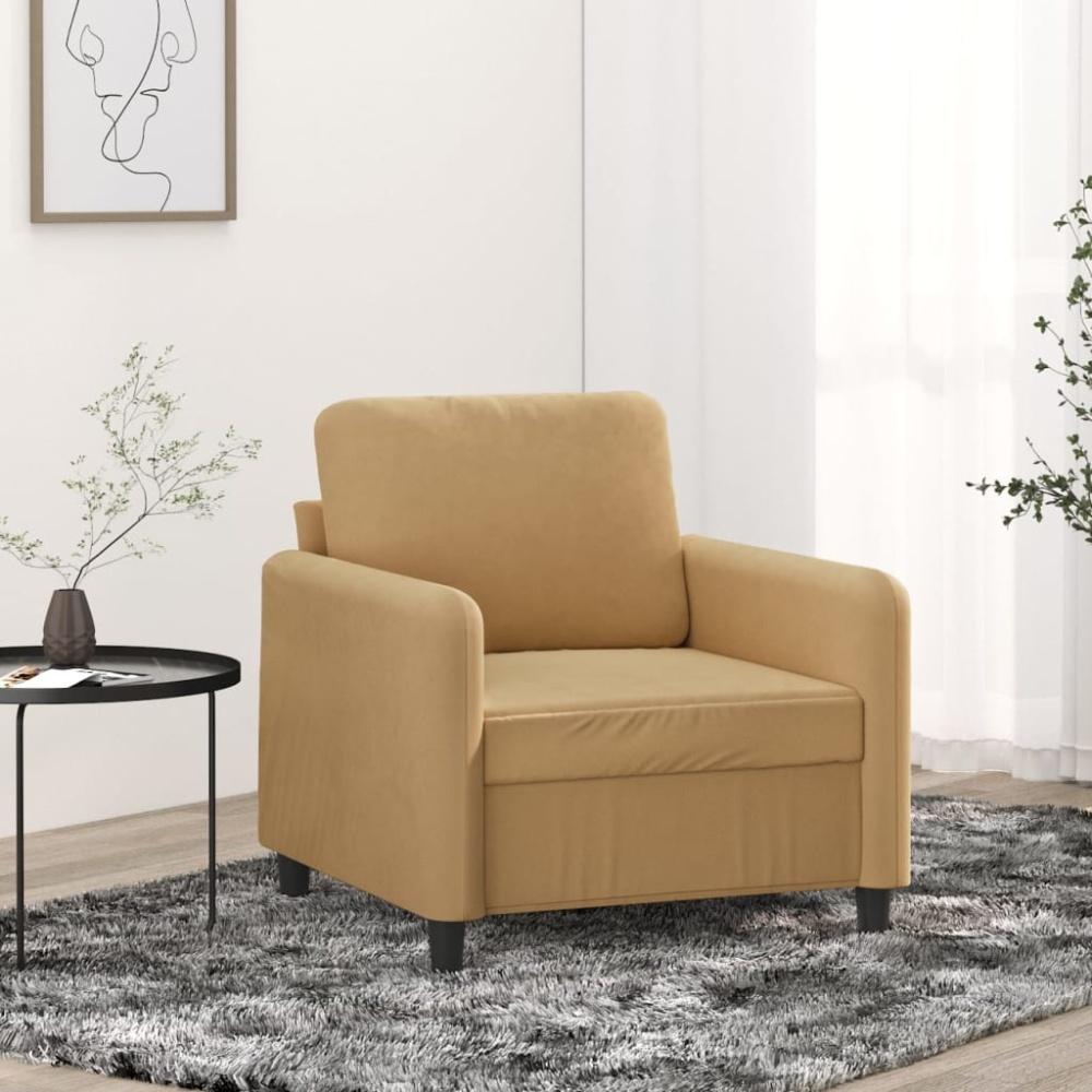 vidaXL Sessel Braun 60 cm Samt Bild 1