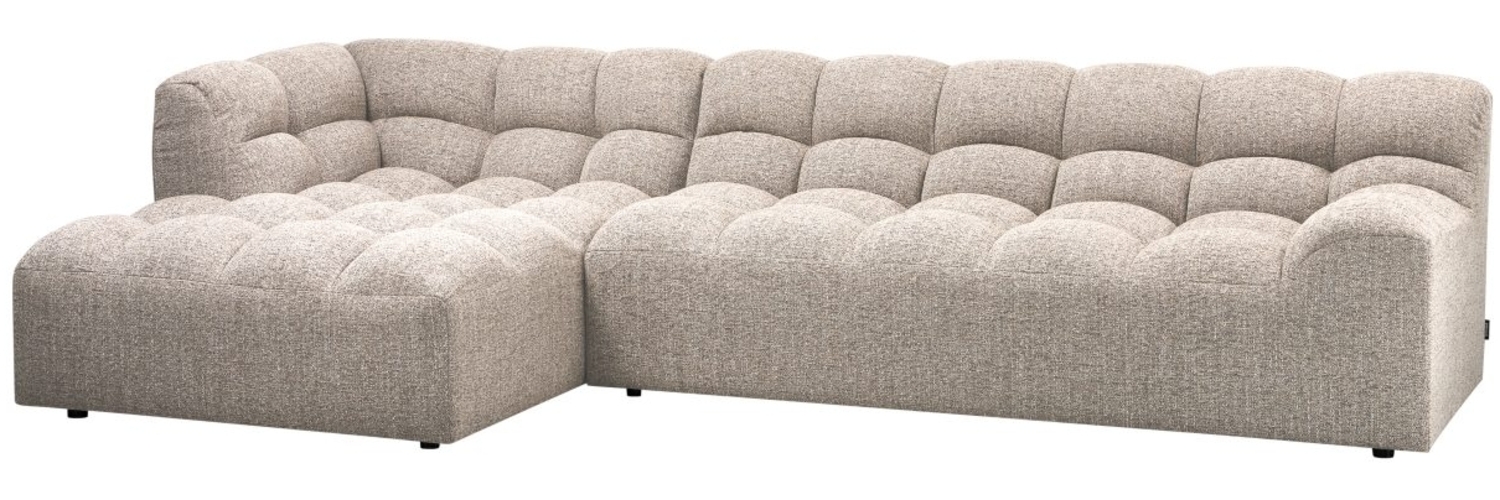 Chaiselongue Allure aus Melange-Stoff Links, Natur Bild 1