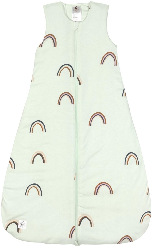 LÄSSIG Baby Schlafsack ärmellos aus Bio Baumwolle 2,5 TOG/Sleeping Bag Rainbow mint, Größe 50/56 Bild 1