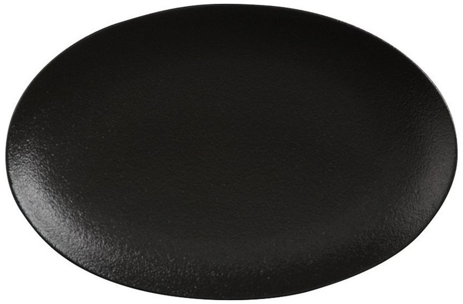 Maxwell & Williams AX0204 CAVIAR BLACK Platte oval, 25 x 16 cm, Premium-Keramik Bild 1