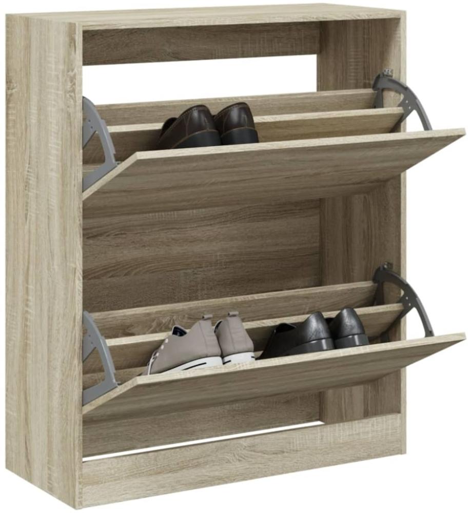 vidaXL Schuhschrank Sonoma-Eiche 80x34x96,5 cm Holzwerkstoff 839968 Bild 1