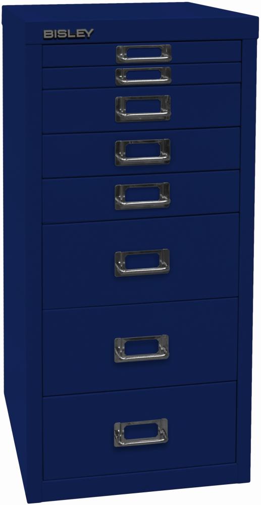 Bisley MultiDrawer™, 29er Serie, DIN A4, 8 Schubladen, Farbe oxfordblau Bild 1