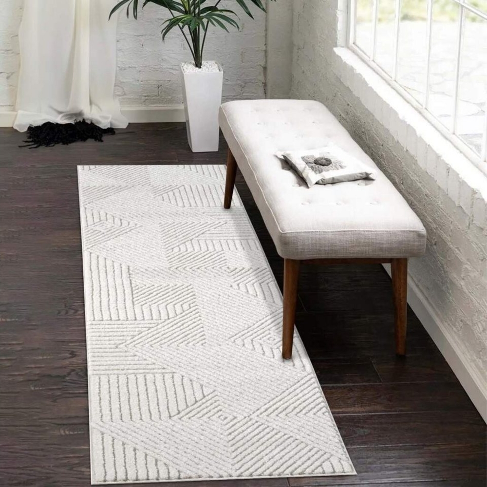 Carpet City Teppich LOUNGE 0632, rechteckig, Höhe: 15 mm, Kurzflor-Teppich Modern, Hoch-Tief-Struktur, Wohnzimmer, Schlafzimmer Bild 1